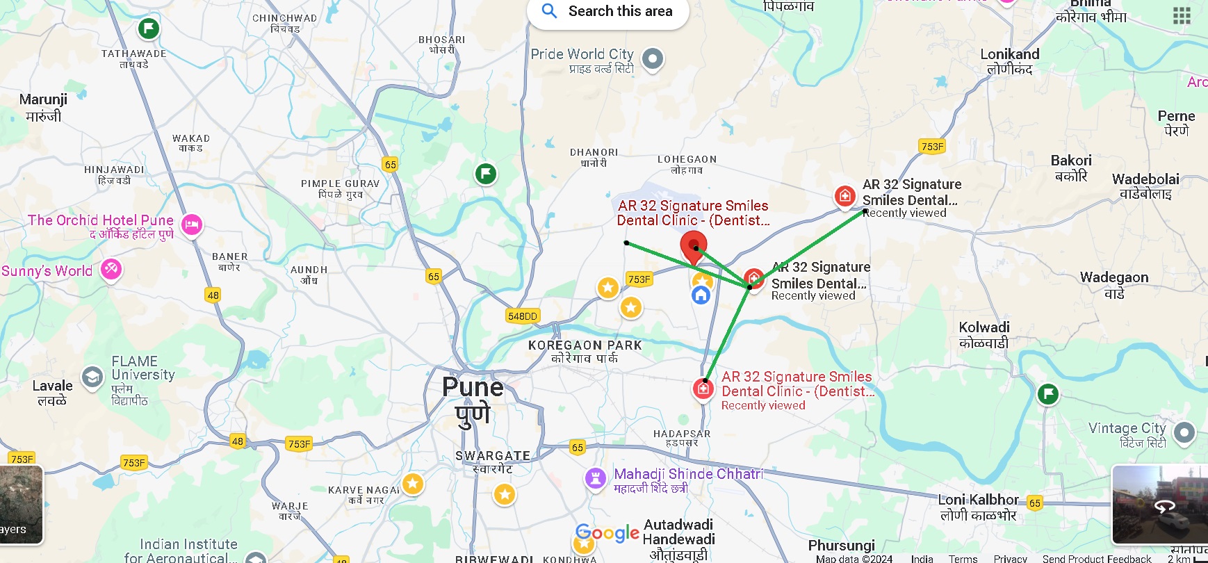 AR 32 Network - Hub and spoke / Satellite module Map